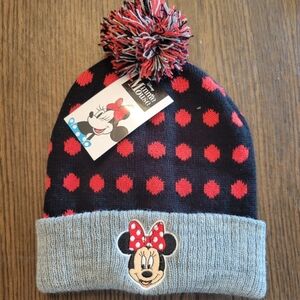 Disney Minnie Mouse Knit Hat NWT